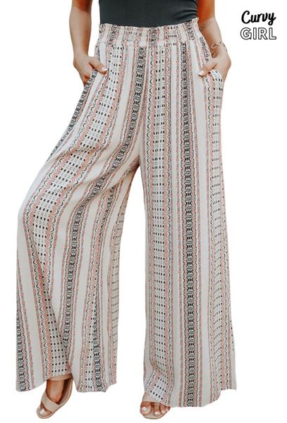 Immagine di CURVY GIRL  GEOMETRIC PRINT TROUSERS